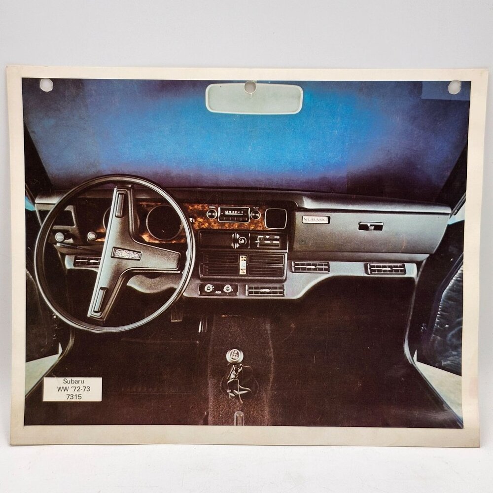 Subaru WW 1972 1973 7315 Vintage Dashboard Interior Photo Print 8x10